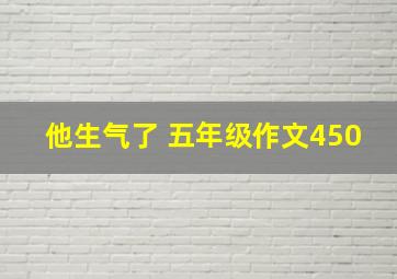 他生气了 五年级作文450